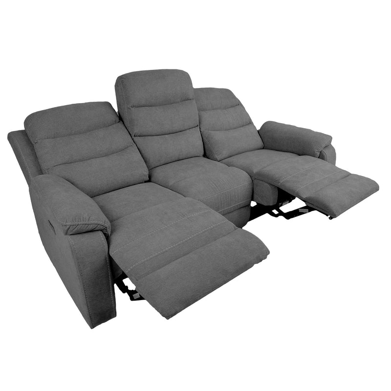 Recliner sofa MIMI 3-seater with electric mechanism, grey - kuva 9