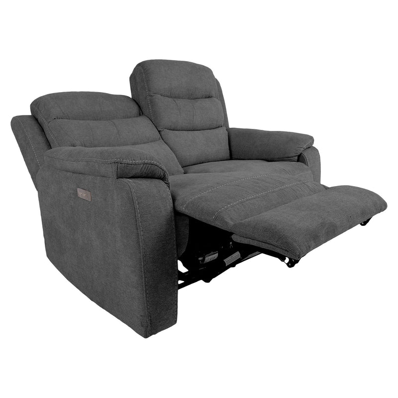 Recliner sofa MIMI 2-seater with electric mechanism, grey - kuva 3