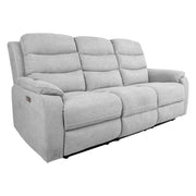 Recliner sofa MIMI 3-seater with electric mechanism, light grey - 14084