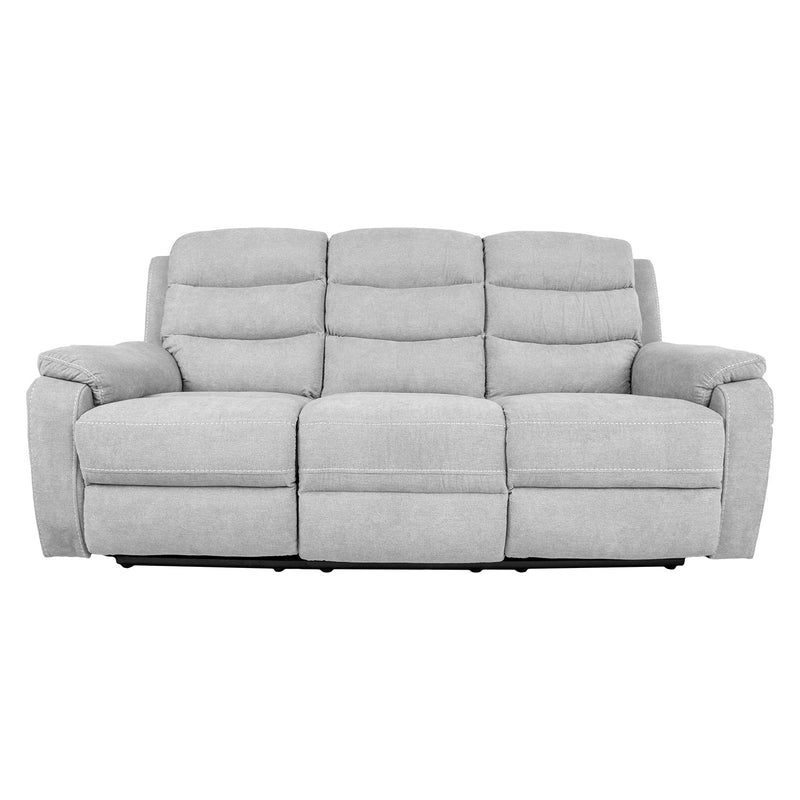 Recliner sofa MIMI 3-seater with electric mechanism, light grey - kuva 4