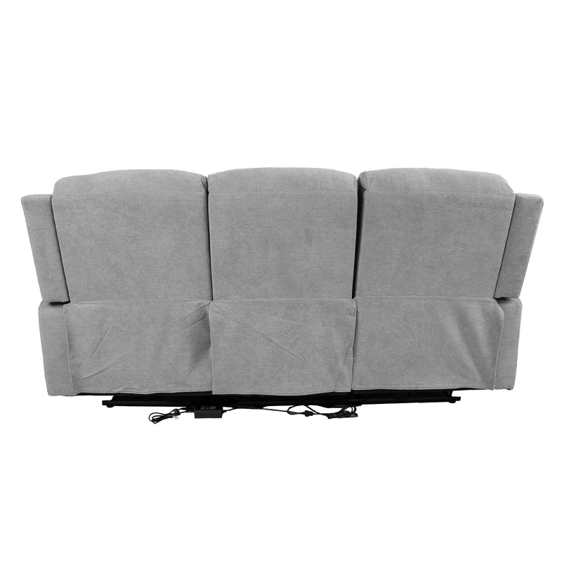 Recliner sofa MIMI 3-seater with electric mechanism, light grey - kuva 5
