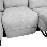 Recliner sofa MIMI 3-seater with electric mechanism, light grey - kuva 7