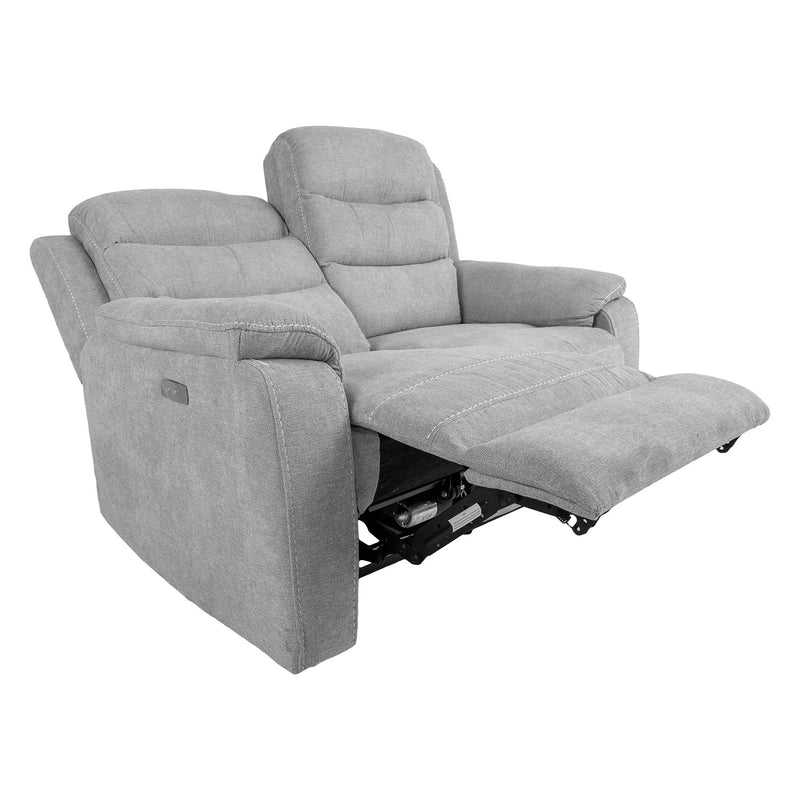 Recliner sofa MIMI 2-seater with electric mechanism, light grey - kuva 3