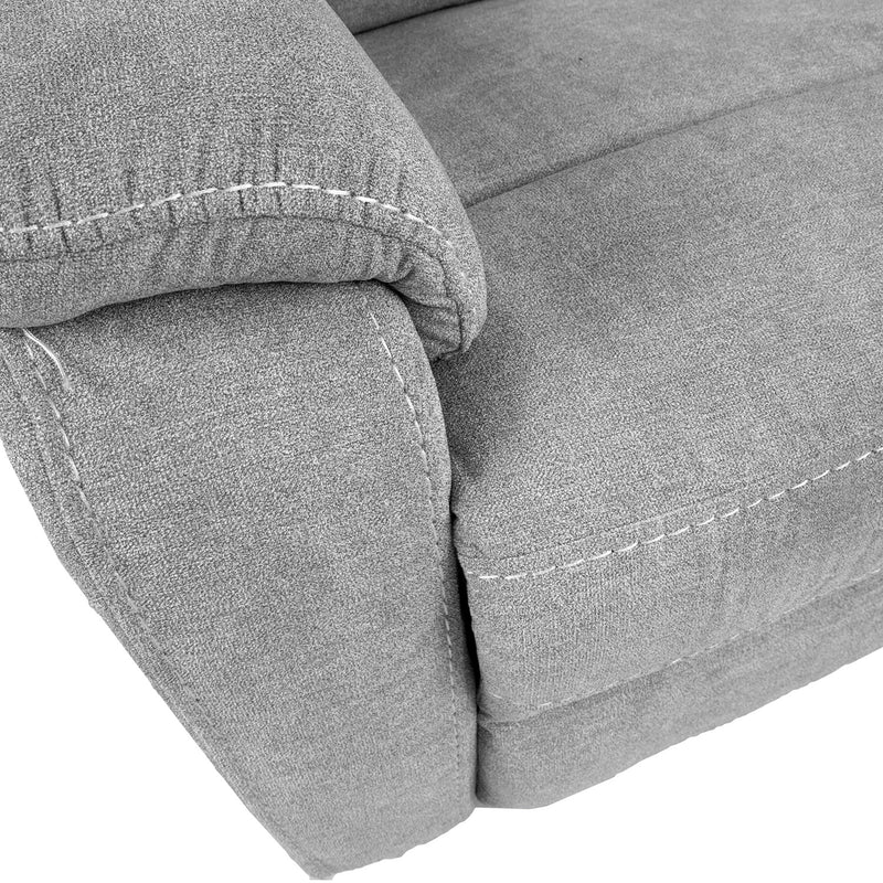 Recliner sofa MIMI 2-seater with electric mechanism, light grey - kuva 8
