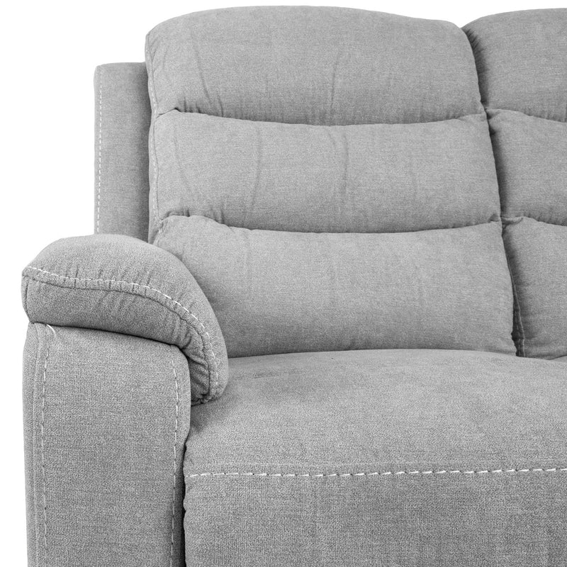 Recliner sofa MIMI 2-seater with electric mechanism, light grey - kuva 9