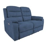 Recliner sofa MIMI 2-seater with electric mechanism, blue - 14095