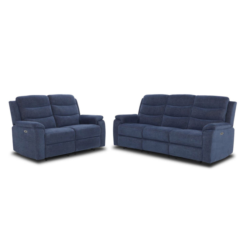 Recliner sofa MIMI 2-seater with electric mechanism, blue - kuva 3