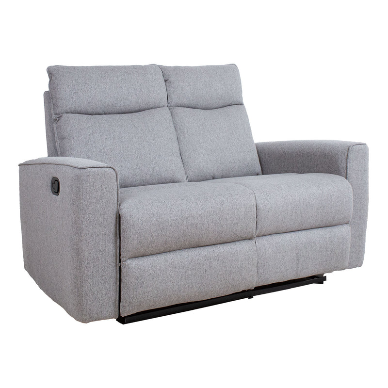 Recliner sofa MORA 2-seater with manual mechanism, grey - 14107