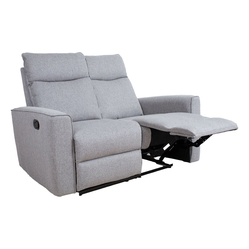 Recliner sofa MORA 2-seater with manual mechanism, grey - kuva 2
