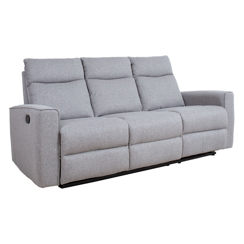 Recliner sofa MORA 3-seater with manual mechanism, grey - 14108