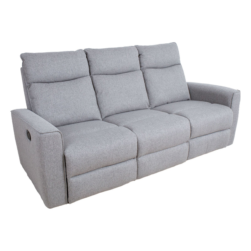 Recliner sofa MORA 3-seater with manual mechanism, grey - kuva 4