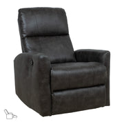 Recliner armchair DIEGO with swinging and rotating manual mechanism, grey - 14109
