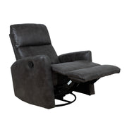 Recliner armchair DIEGO with swinging and rotating manual mechanism, grey - kuva 3