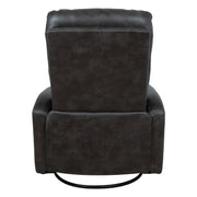 Recliner armchair DIEGO with swinging and rotating manual mechanism, grey - kuva 6