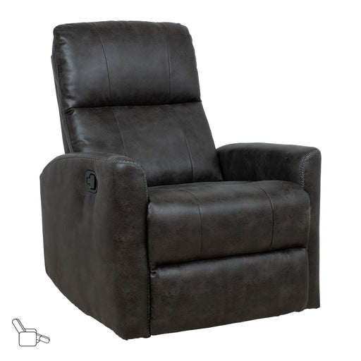 Recliner armchair DIEGO with swinging and rotating manual mechanism, grey - 14109