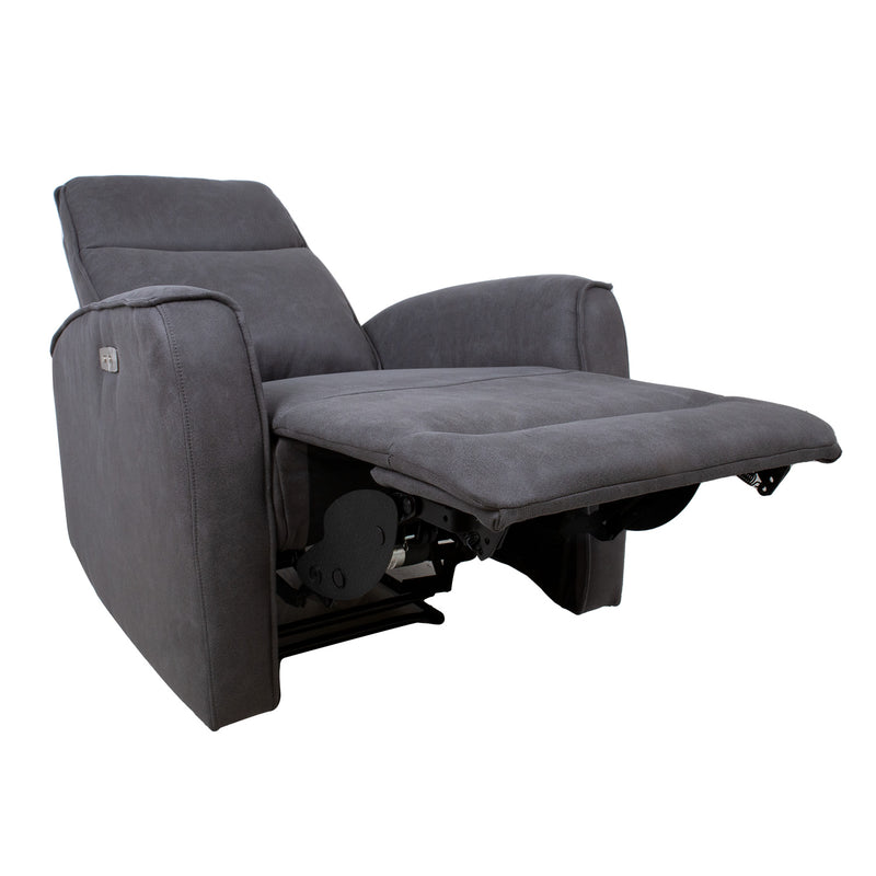 Recliner armchair BUSTER with electric mechanism, grey - kuva 3
