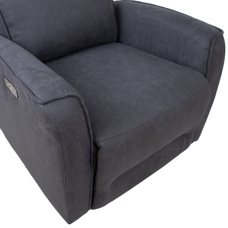 Recliner armchair BUSTER with electric mechanism, grey - kuva 8