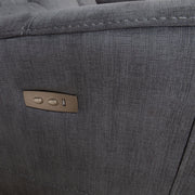Recliner sofa GASTON 3-seater with electric mechanism, grey velvet - kuva 6