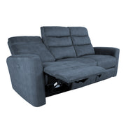 Recliner sofa GASTON 3-seater with electric mechanism, blue - kuva 2