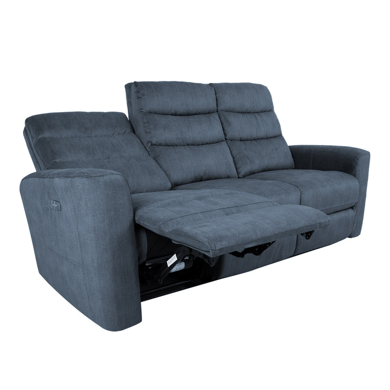 Recliner sofa GASTON 3-seater with electric mechanism, blue - kuva 2