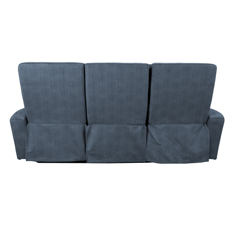 Recliner sofa GASTON 3-seater with electric mechanism, blue - kuva 4
