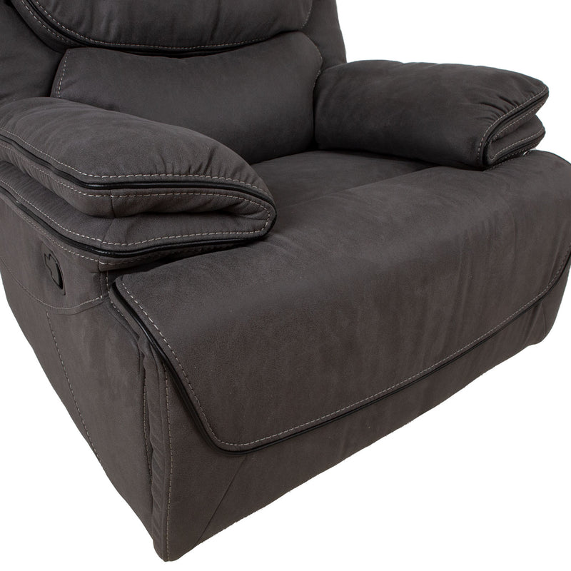 Recliner armchair GORDY with manual mechanism, grey - kuva 8