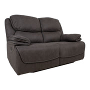 Recliner sofa GORDY 2-seater with manual mechanism, grey - 14172