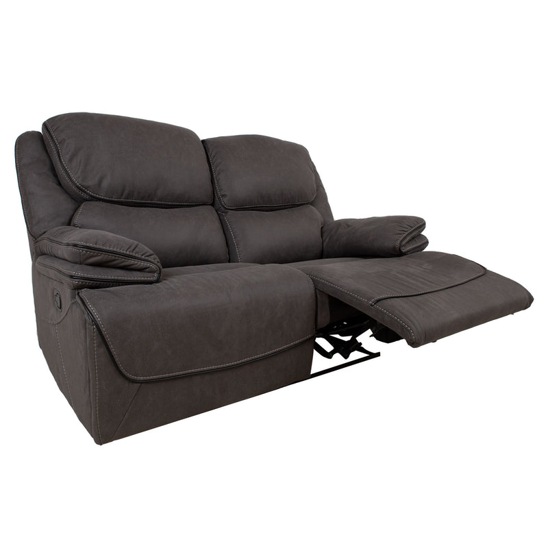 Recliner sofa GORDY 2-seater with manual mechanism, grey - kuva 3