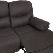 Recliner sofa GORDY 2-seater with manual mechanism, grey - kuva 5