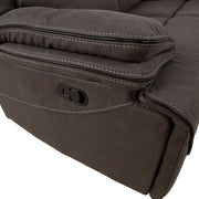 Recliner sofa GORDY 2-seater with manual mechanism, grey - kuva 6