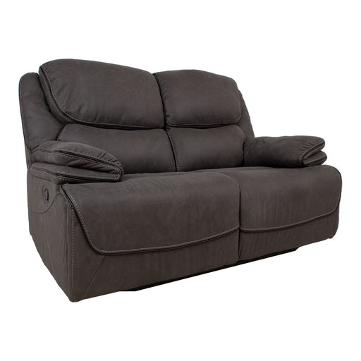 Recliner sofa GORDY 2-seater with manual mechanism, grey - 14172