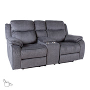 Recliner sofa GENTRY 2-seater with manual mechanism, grey - 14192