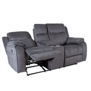Recliner sofa GENTRY 2-seater with manual mechanism, grey - kuva 3