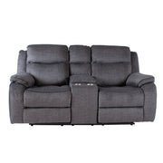 Recliner sofa GENTRY 2-seater with manual mechanism, grey - kuva 4