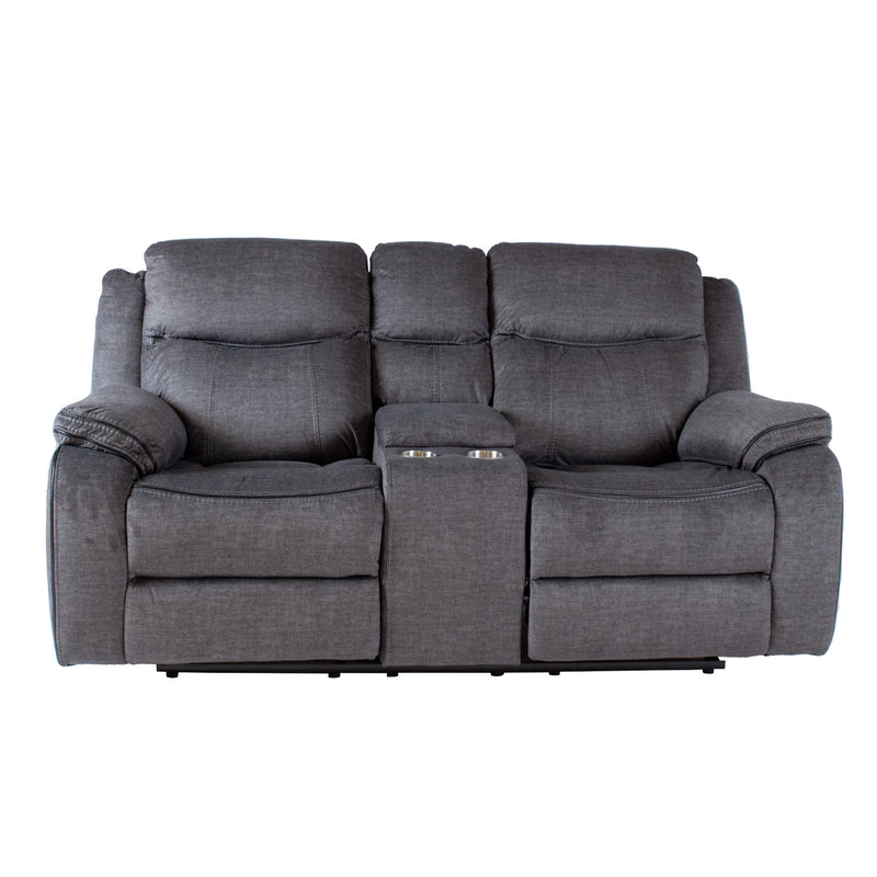 Recliner sofa GENTRY 2-seater with manual mechanism, grey - kuva 4