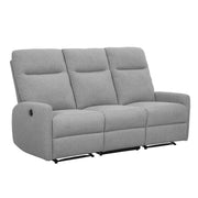 Recliner sofa KATY 3-seater with electric mechanism, light grey - 14202