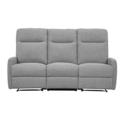 Recliner sofa KATY 3-seater with electric mechanism, light grey - kuva 3