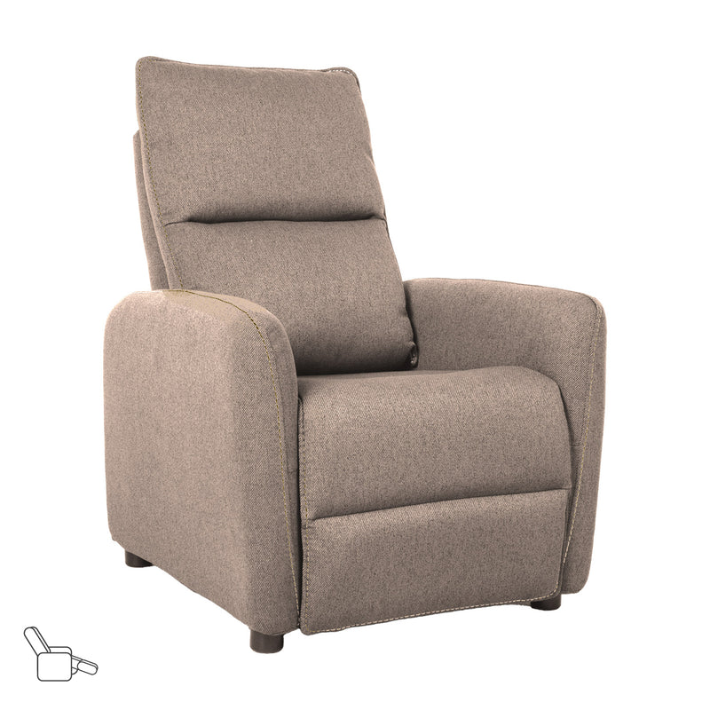 Recliner armchair ZAC with push back mechanism, beige - 14209