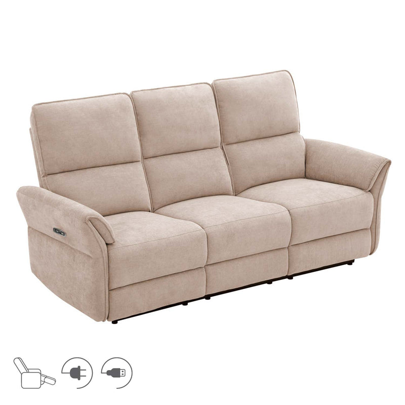 Recliner sofa DAMIKA 3 seater with electric mechanism - 14213