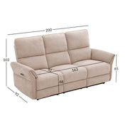 Recliner sofa DAMIKA 3 seater with electric mechanism - kuva 2