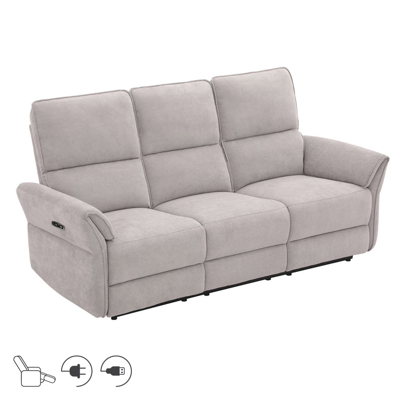 Recliner sofa DAMIKA 3 seater with electric mechanism - 14216