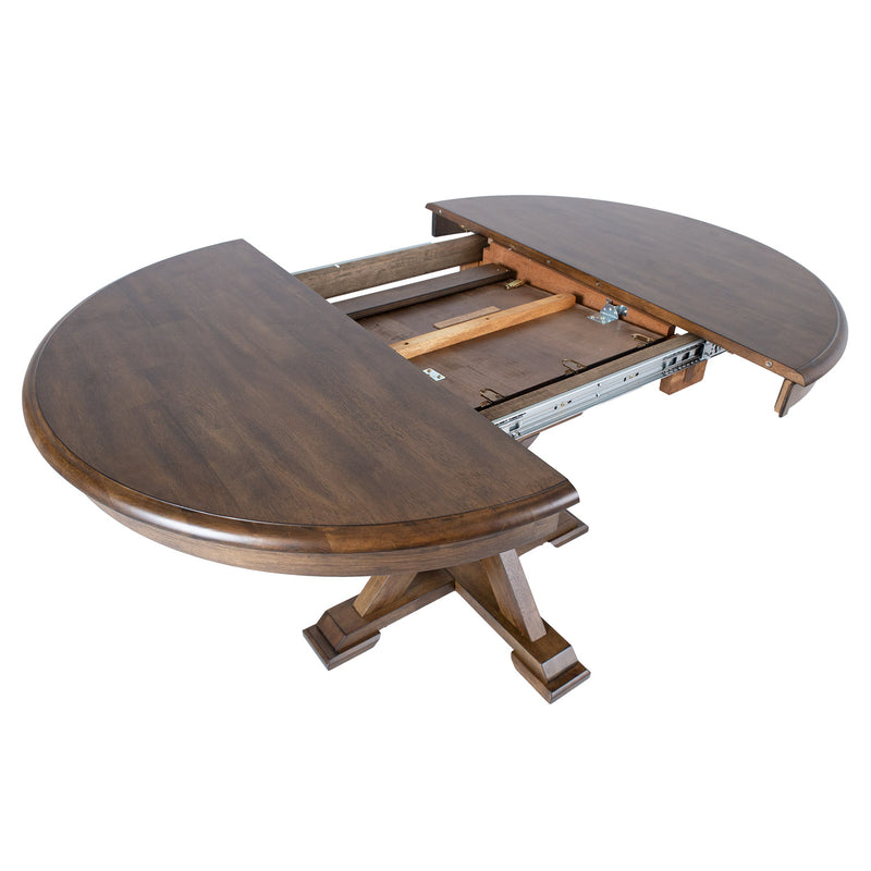 Dining table JAMES D106+46xH76cm, rustic oak - kuva 3