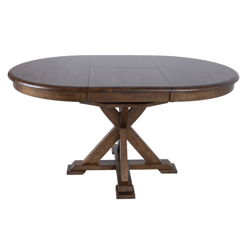 Dining table JAMES D106+46xH76cm, rustic oak - kuva 4