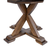 Dining table JAMES D106+46xH76cm, rustic oak - kuva 5