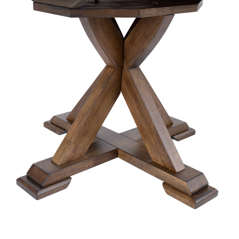 Dining table JAMES D106+46xH76cm, rustic oak - kuva 5