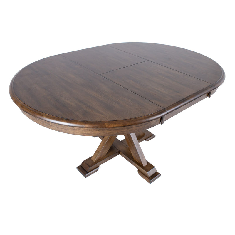 Dining table JAMES D106+46xH76cm, rustic oak - kuva 6