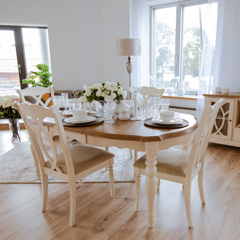 Dining table LILY 137/182x106,5xH76cm, oak - kuva 9