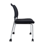 Guest chair VICKI with castors, black - kuva 3