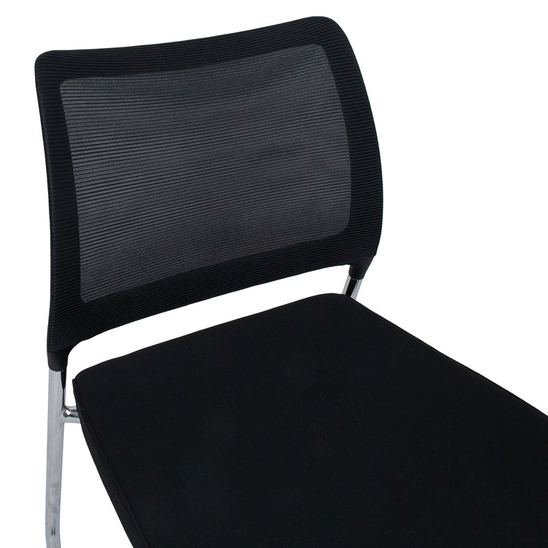 Guest chair VICKI with castors, black - kuva 5