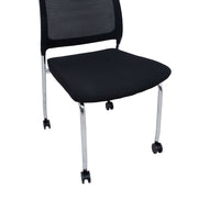 Guest chair VICKI with castors, black - kuva 6